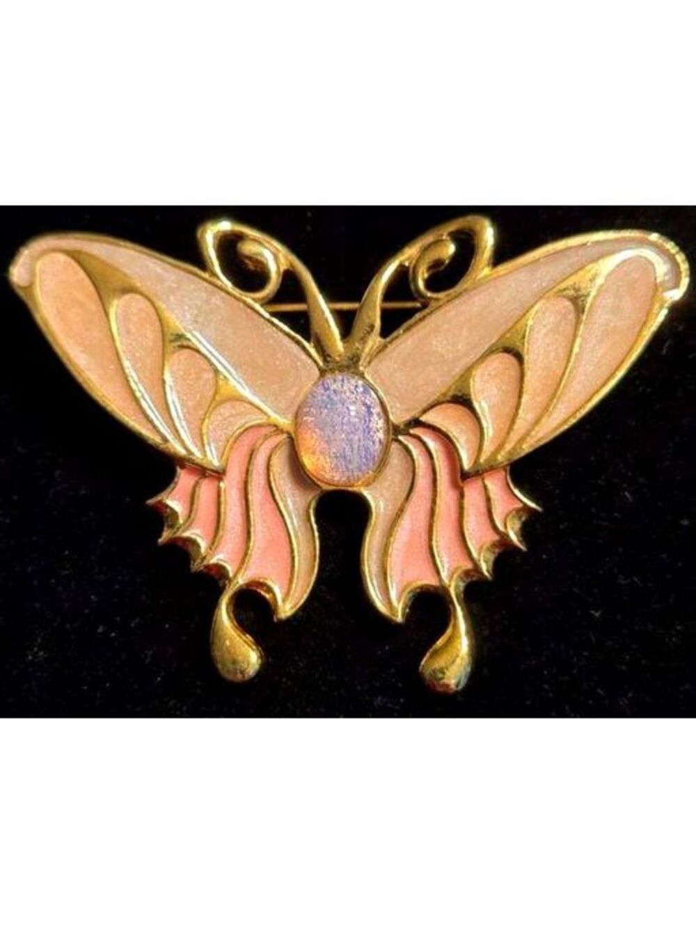 Vintage Avon Opalescent and Enamel Butterfly Brooch